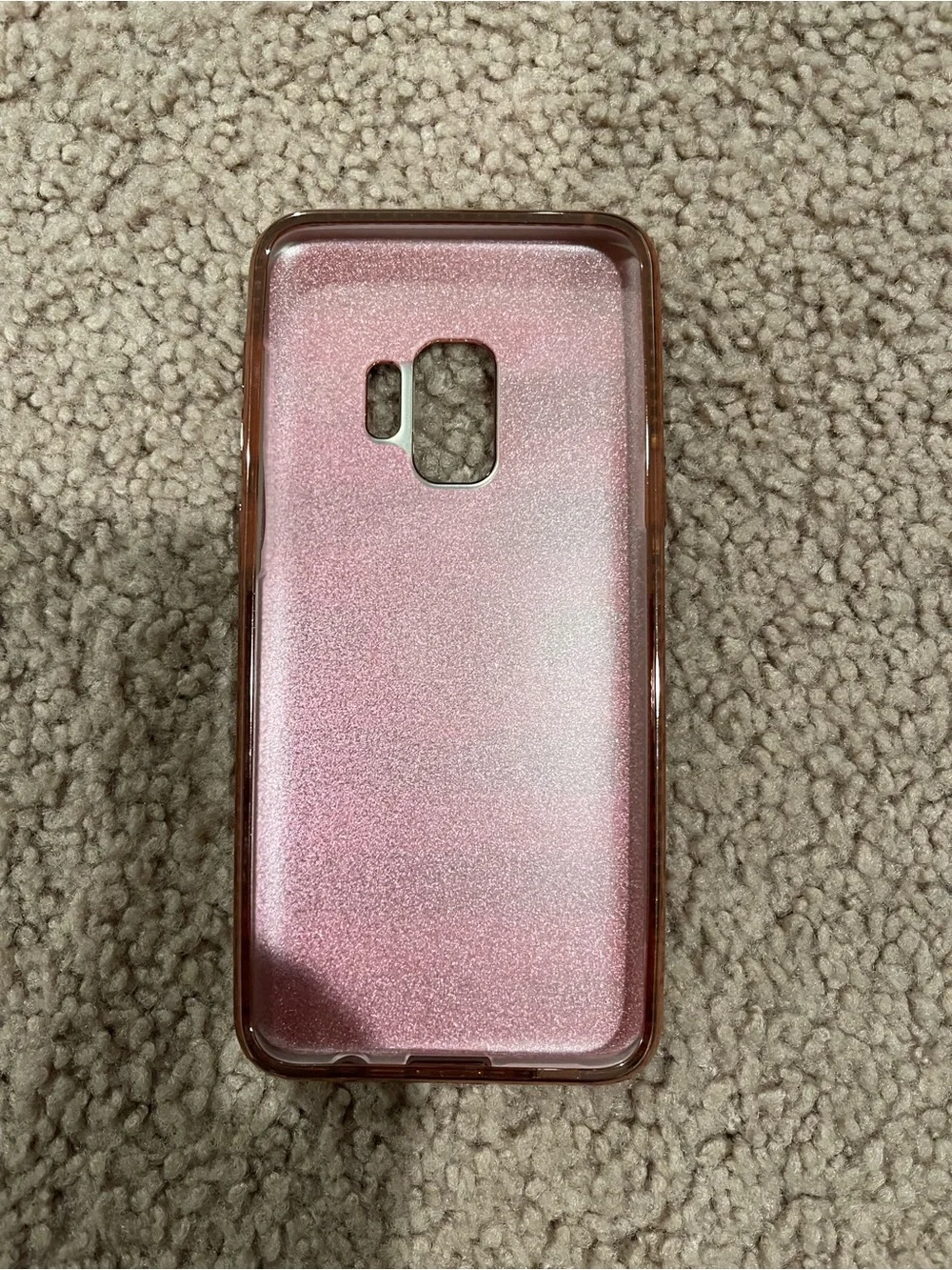 Rose Gold Striped Glitter Phone Case For Samsung Galaxy S9